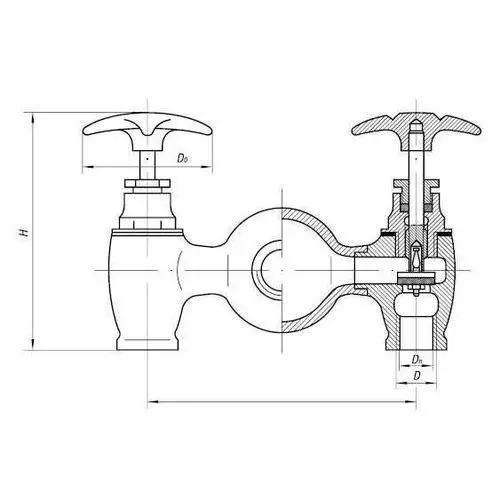 Смеситель бронзовый к умывальнику ИЮКЛ.493911.004