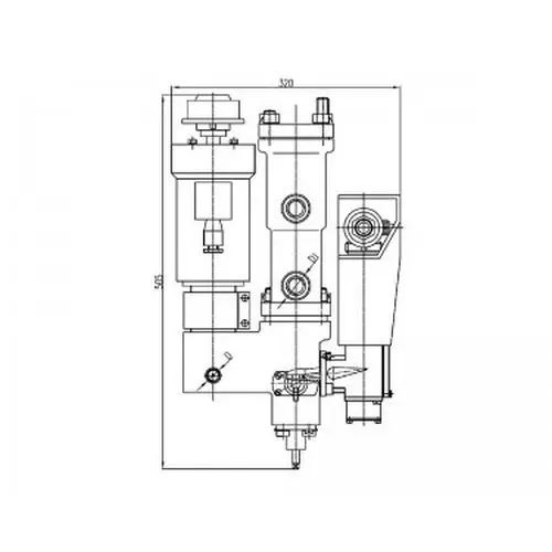 Клапан запорный штуцерный с электропневмоприводом 587-35.8977 ИПЛТ.49214102